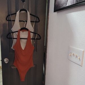 Better Be Gray and Rust Bodysuits